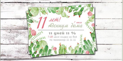 11 процентов 11 дней в честь 11 лет.
