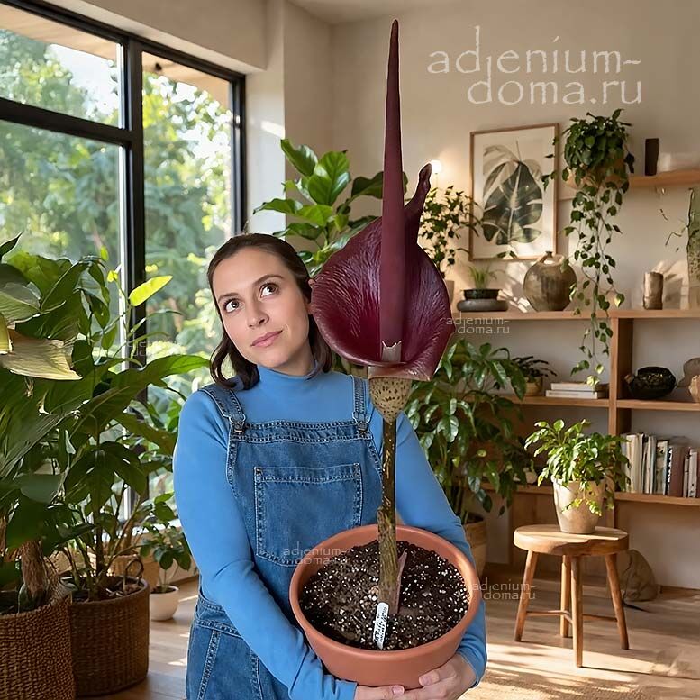 Amorphophallus KONJAC Devil's Tongue Voodoo Lily Аморфофаллус коньячный Коньяк Дьявольский язык Вуду-лилия Конжак 2